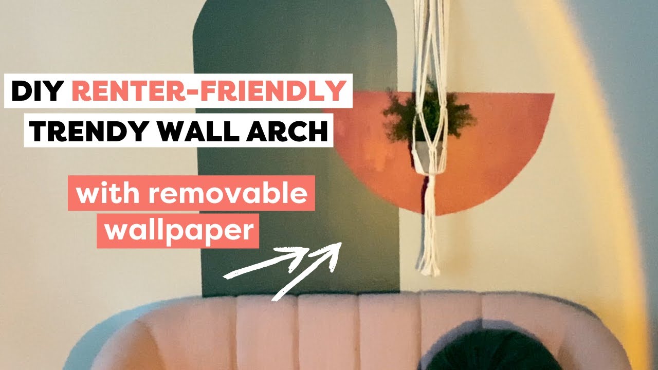 DIY RenterFriendly Trendy Wall Arch DIY RenterFriendly Home Decor YouTube
