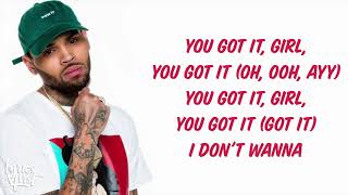 Chris Brown  -  No Guidance  Lyrics