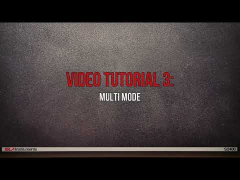 Isla Instruments S2400 Video User Manual - Part 4: Multi-Modes