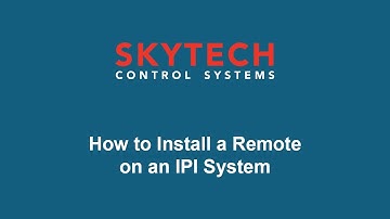 How to Install a Skytech Remote on an IPI System