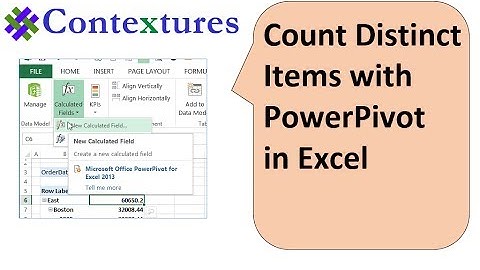 Show Distinct Count in Excel Pivot Table with PowerPivot