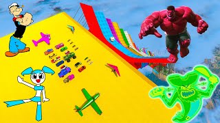 GTA V Online: MEGA RAMPA HARDCORE  Popeye, Jenny Robot, Iron Hulk e Holandês Voador tentam o DESAFIO