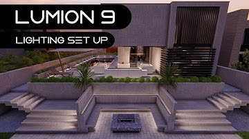 LUMION 9 Pro Contemporary House Lighting Set up Tutorial