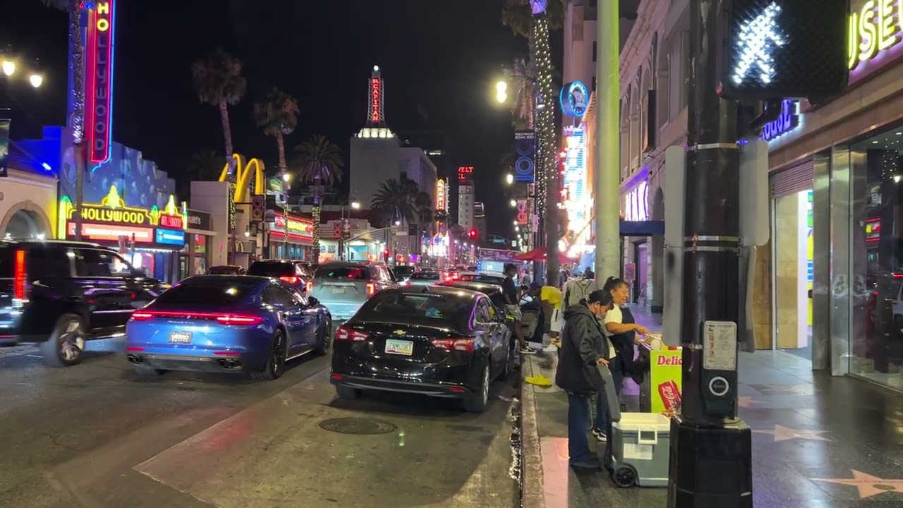 Hollywood Walk of Fame at Night | Hollywood Blvd #1