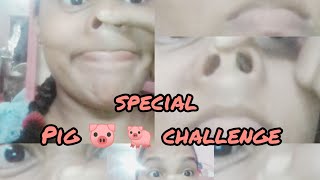 pig 🐷 nose👃 challenge with flash light zoom camera🎥 very funny video 😂😂😂