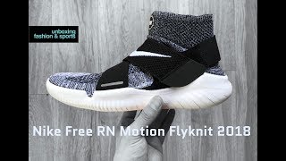 Nike Free RN Motion Flyknit 2018 ‘Black/white’ | UNBOXING & ON FEET | running shoes | 4K