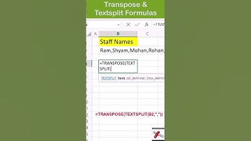 Excel Tip: Transform Your Data with Excel Transpose & Textsplit formula #shorts
