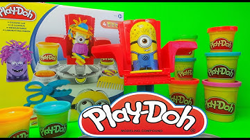 Play-Doh Minions Disguise Lab Despicable Me Toy Review, Le Coiffeur, Friseurfabrik UNBOXING 2015