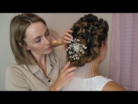 ASMR Perfectionist Elegant Bridal Hairstyle | Make Up Application With Final Touches & Perfecting