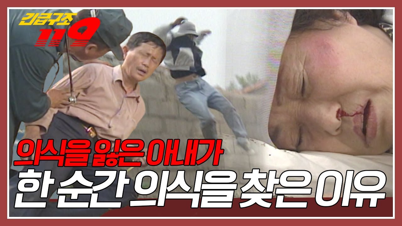 담벼락에서 떨어져 의식을 잃은 아내. 구급대에 구조된 아내가 잠시 의식을 찾은 이유는? [긴급구조 119] KBS 960611 방송