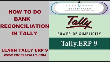 TALLY BANK RECONCILIATION | BANK RECO IN TALLY | How to do Bank Reconciliation in Tally ERP 9