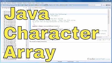 Learn Java - Exercise 16x - Reading Chars into Character Array