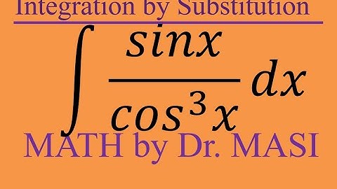How to integrate sinx/cos^3x, Indefinite integral, substitution integration, calculus