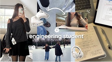 engineering student study vlog🎧✮ productive winter days, cramming for midterms, cozy winter drinks