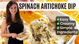 SPINACH ARTICHOKE DIP: Creamy, Cheesy, The Simplest Ingredients! by Wholesome Yum 5,724 views 1 year ago 7 minutes, 17 seconds