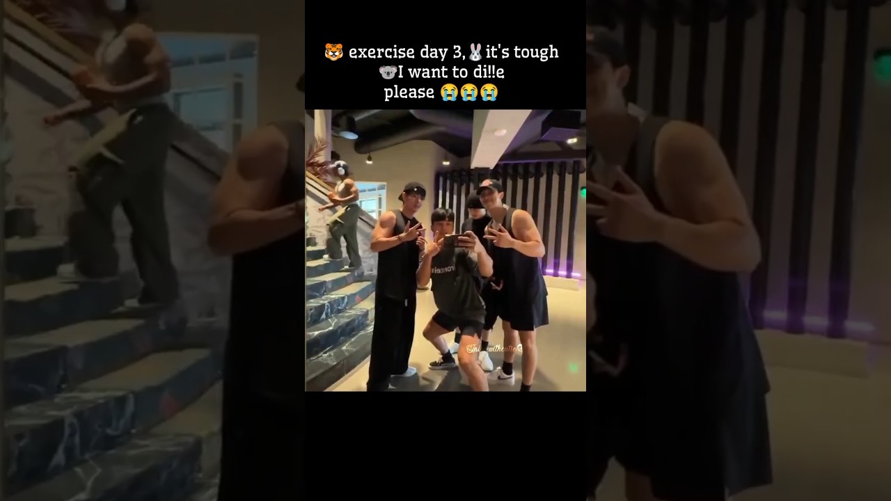 The exercise is tough but still doing it hard 😭