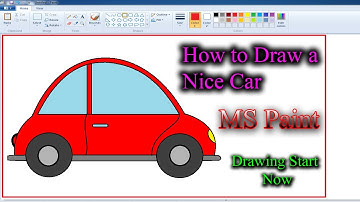 How to Draw a Nice Car || Drawing MS Paint Very Easy Step By Step || Computer Drawing a Nice Car ||