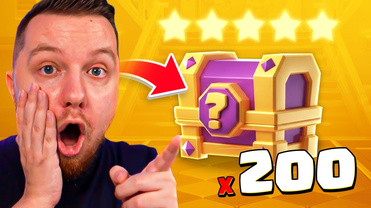 Otworzyłem 200 LUCKY CHESTÓW w Clash Royale