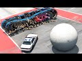 Giant Balls vs. Cars 8 | BeamNG.drive