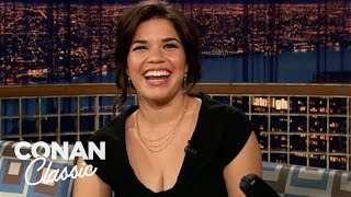 America Ferrera & Conan Share A Birthday - Late Night With Conan OBrien YouTube Videos