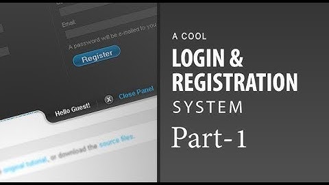 Login system using PHP with MYSQL database | Part-1