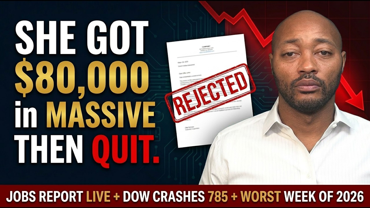 Jobs Report LIVE + She Got $80K to Stay After Layoffs. She QUIT. + Dow CRASHES