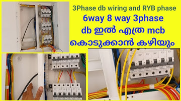 3 phase db wiring and ryb phase details#i love god