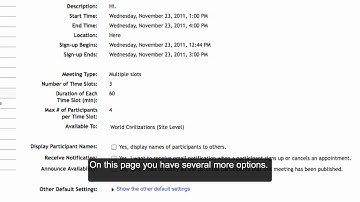 Using the Sign Up Tool in Sakai