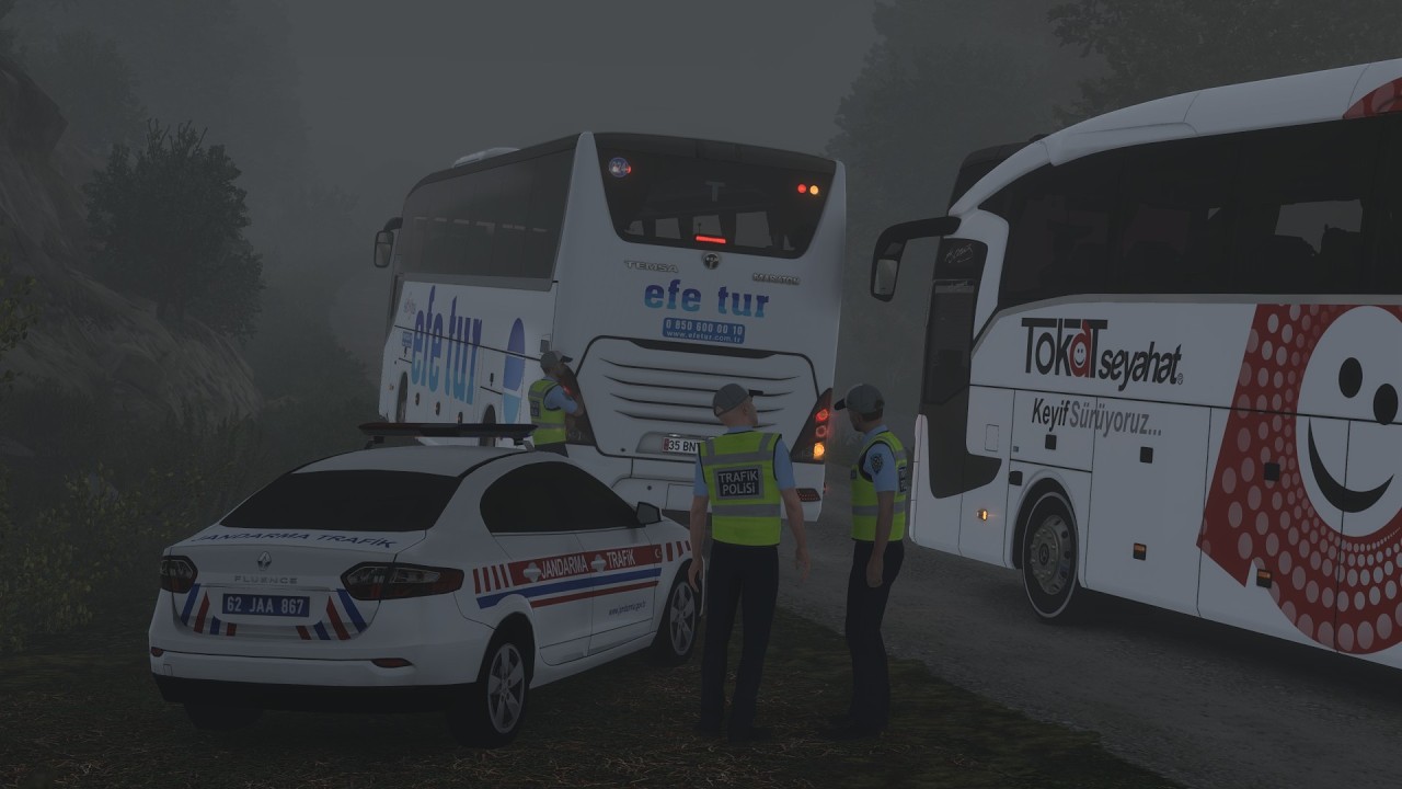 KÖY YOLUNDA ÇEVİRMEYE YAKALANDIK - DÜZCEYE KONVOY