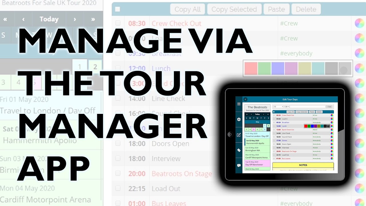 tour manager app