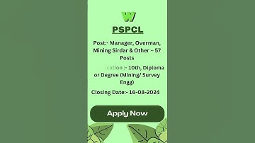 PSPCL Recruitment 2024: Apply for 57 Manager, Overman, Mining Sirdar & More Positions!