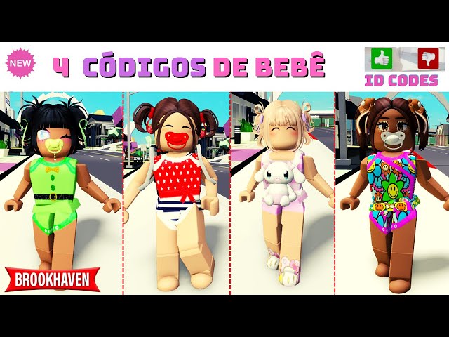 COMO ADICIONAR CÓDIGOS ID DE ROUPAS DE BEBÊ +10 CÓDIGOS DE ID DE ROUPA PARA  BROOKHAVEN 🏡 RP ROBLOX🤩 