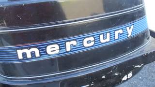 Vintage Mercury 4.5 hp Outboard motor 4.5 Horse Power Black and Blue