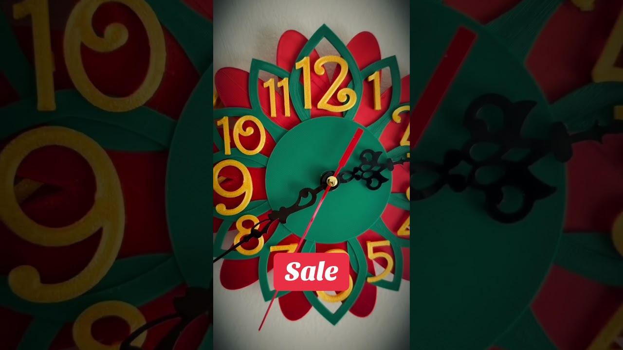 Personalized Flower Wall Clock Custom Name | Colorful Petal Design | Unique Home 