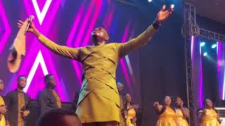 Kweku Teye worships at the Holy Ghost concert In Takoradi