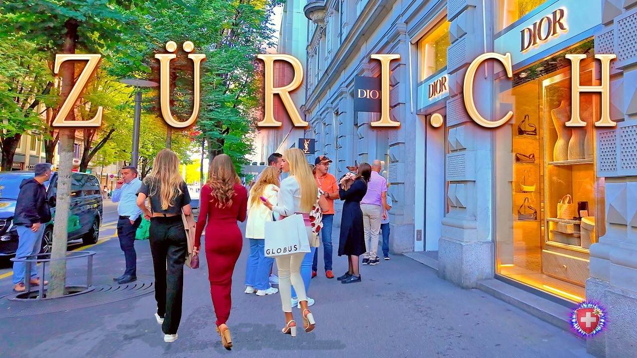 ZURICH SWITZERLAND ✨ End of Summer Walking Europaallee - Bahnhofstrasse - Lake 4K Shopping, eat & go