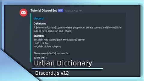 HOW TO MAKE A DISCORD BOT | URBAN DICTIONARY | #22