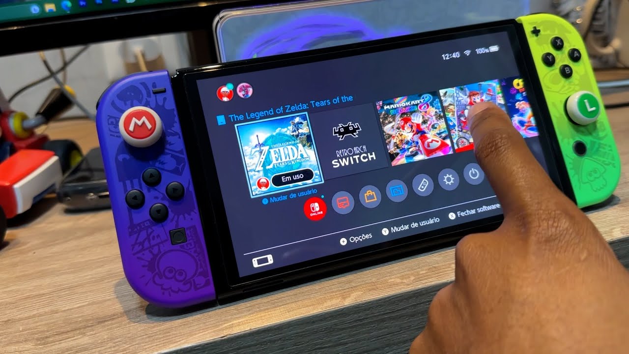 DESBLOQUEADO Nintendo Switch Oled 5 JOGOS A SUA ESCOLHA - Black Games