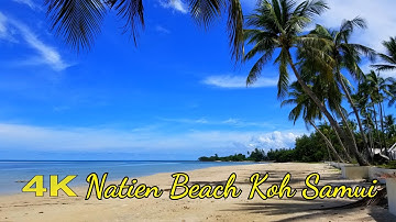 #Koh samui#Beaches#Thailand#4K#Travelvideo  Walking on Beautiful Natain Beach koh samui thailand