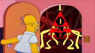 Homer opens the door to Bill Cipher