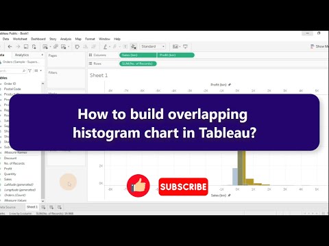 How to build a overlapping histogram chart in tableau?