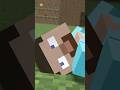 Alex shoots at Steve's house with a tree? minecraft animation