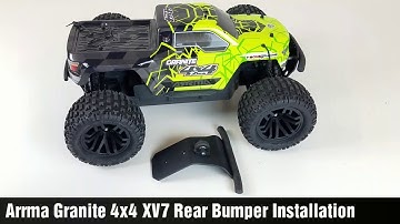 Installing Arrma Granite 4x4 XV7 Rear Bumper from T-Bone Racing 10078