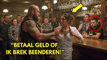 Biker Scheurde het Shirt van een Eenvoudige Vrouw — De Marinekorps Tattoo Liet de Hele Bar Bevriezen