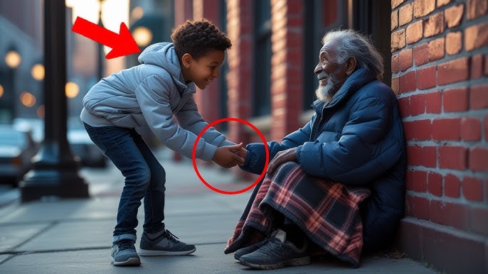 12-Year-Old Gives His Only Jacket to a Homeless Man, The Next Day a Millionaire  Shows Up at His Door - YouTube