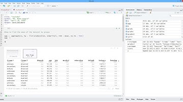 How to Find the Mean of the Dataset by Groups in R. [HD]