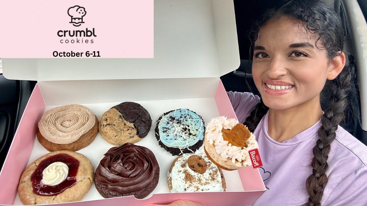 Crumbl | Пирог с печеньем Biscoff, печенье Benson Boone, чуррос, печенье Brookie, печенье-сюрприз...