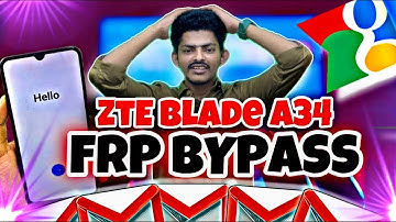 ZTE BLADE A34 GOOGLE ACCOUNT BYPASS UNLOCKTOOL #A34frpbypass