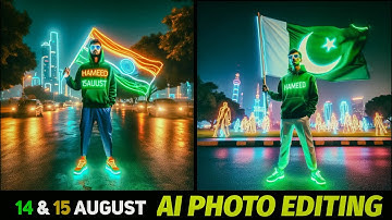 Independence Day AI Photo Editing | 14 & 15 August Special | Bing Image Creator for Pakistan & India
