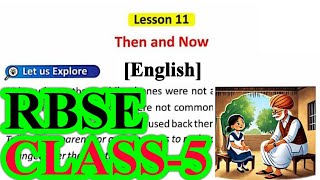 Then And Now | Chapter 11 Question Answer class 5th English RBSE full explaination हिंदी में #rbse